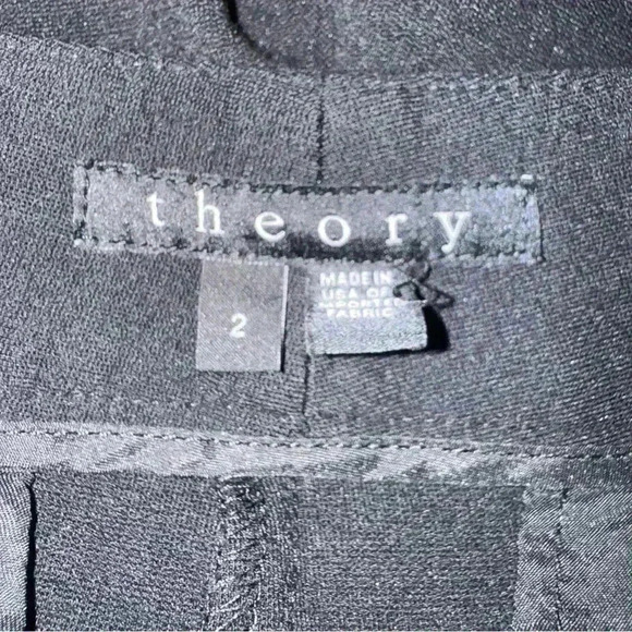 Theory Women’s 2 Black Garetto Fixture Ponte Wide Leg Dress Stretch Dress Pants - Picture 12 of 15